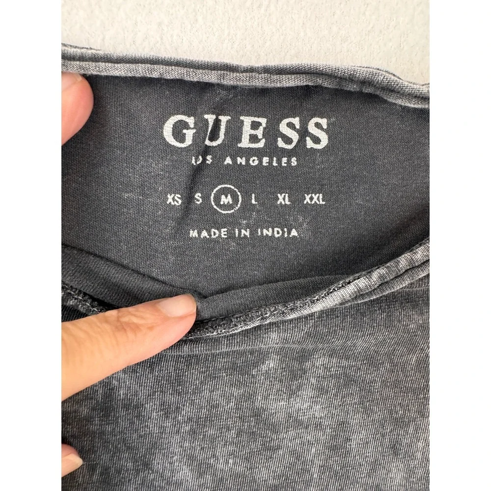 Guess Los Angeles Men's Medium Acid Wash T-Shirt Vintage Wash Streetwear Grunge - Picture 2 of 10